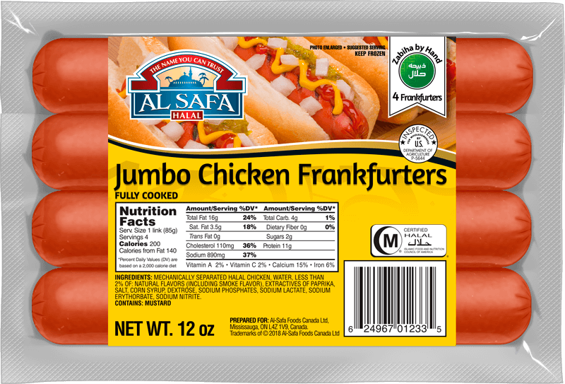Jumbo Chicken Frankfurters - Click Image to Close